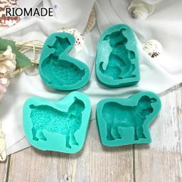 Molde animal do silicone para o ofício do emplastro da resina, pato, cão, ovelha, leite, vaca, biscoitos modelo, cozimento do chocolate, ferramentas do bolo de Fondant - Image 2