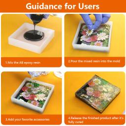 Conjunto de moldes de silicone para resina epóxi, kit de moldes com broca manual, lantejoulas glitter, ferramentas para pingente, brinco, DIY - Image 3