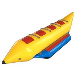 Barco inflável Banana Esqui Aquático para Beach Club, Heavy Duty PVC, 4 Assento - Image 1