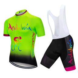 Andaluzia-Conjuntos de ciclismo masculino, roupas de bicicleta, calções respiráveis, gel pad 20D, roupa de equipe camuflada, verão, 2021 - Image 5