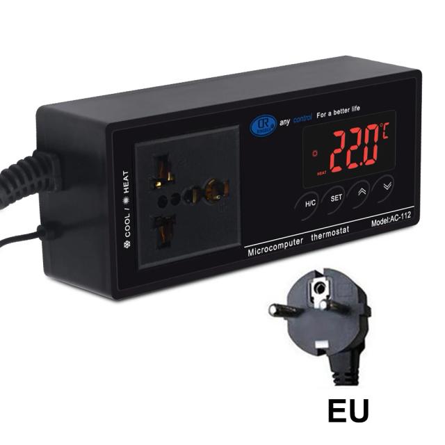 Termostato Digital Impermeável para Aquários e Répteis com Sensor NTC - Controle de Temperatura Preciso AC-112, 30 Unidades