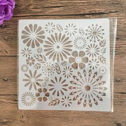20*20 cm tamanho diy artesanato molde de mandala para pintura estêncil estampado álbum de fotos cartão de papel em madeira, tecido, parede - Image 3