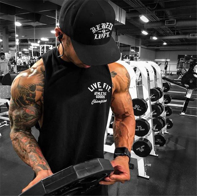 Camisas Masculinas para Musculação e Treino: Roupas de Algodão Fitness para Verão e Corrida