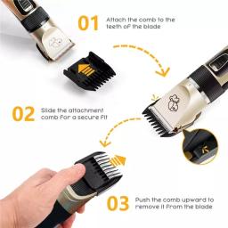Elétrica Pet Grooming Cabelo Clipper Kit Recarregável Trimmer Shearers Shaver Cat Coelho Cão Teddy Animal - Image 5