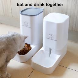 Alimentador e bebedor automático para gatos, grande capacidade, cão, dispensador de água, filhotes de estimação, recipiente de comida, alimentação automática para gatos - Image 2
