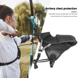 Tiro com arco peito guarda proteção ajustável para arcos recurvos tradicionais protetor de peito atirar acessórios de caça - Image 4