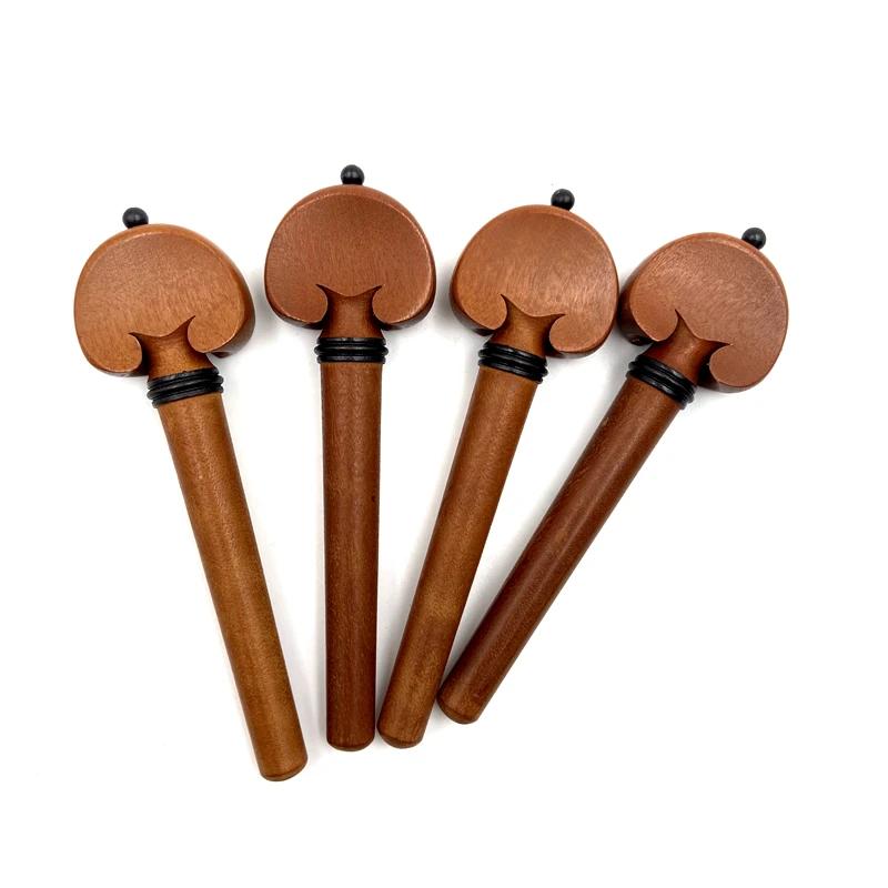 Natural Jujuba Madeira e Ebony Tuning Pegs, Ajuste Fittings, Rosewood Peças e Acessórios, 15 in-16 in, 4PCs - Image 1