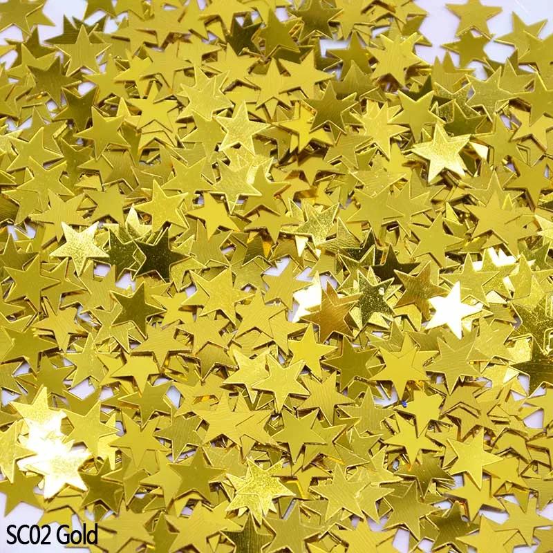 Confete estrelas acrílicas 6/10mm, estrelas, pulverização, para mesa, aniversário de casamento, decoração, colorido, brilhante, diy - Image 1