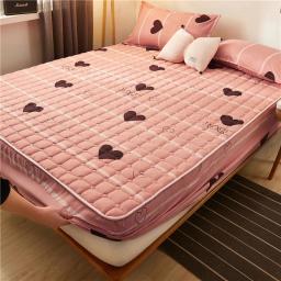 Capa Protetora de Colchão Acolchoado Espessado WOSTAR para Cama de Casal, Elastic Fitted Sheet Style, King Size Protection Pad 180, Luxo - Image 1