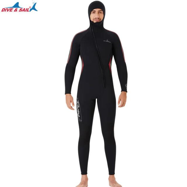 Mergulho e Surf: Terno de Neoprene 3mm para Homens com Zíper Frontal e Capuz - Ideal para Caça Submarina e Snorkeling na Praia