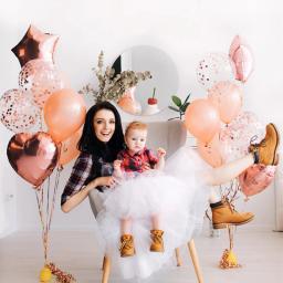 Balão multi-confete com 14 unidades, para festa de feliz aniversário de hélio, rosé gold para menino e menina, chás de bebê, artigos para festas - Image 6