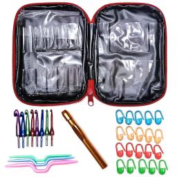 Alumínio Crochet Ganchos, Intercambiáveis Knitting e Crochet Acessórios, Gancho Bag Yarn, Crochet Kit, então tecer, 8Pcs - Image 2
