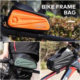 Oeste Biking-Saco À Prova D' Água Da Bicicleta, Telefone Bag, Sensitive Touch Screen, MTB Road Bike, Quadro Frontal, Acessórios de Ciclismo, 7,0" - Image 5