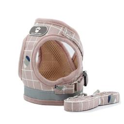 Conjunto de Arnês e Trela Xadrez para Gatos, Arnês Mesh Pet, Moda Cat, Acessórios Kitty, Produtos para Gatos, Verão - Image 6