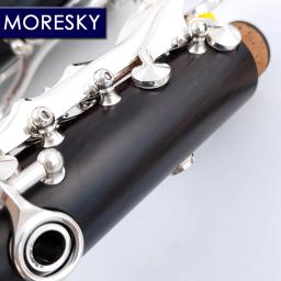 Moresky-clarinete bb, clarinete de madeira, ébano, 17 chaves, almofada, granadilla, sib, clarinete m6 - Image 6