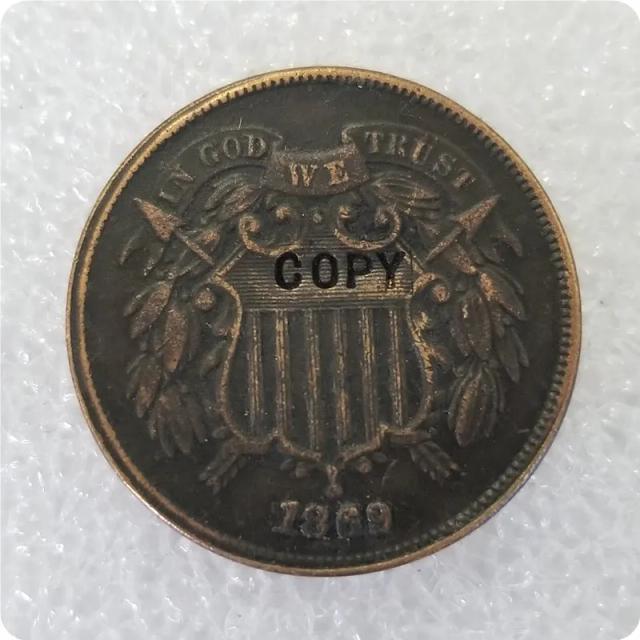 Cópia da Moeda de Dois Centavos dos EUA (1864-1873)