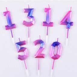 Velas de aniversário 1 2 3 4 5 6 7 8 9 0 colorido crianças velas de aniversário livre de fumo para bolo de festa suprimentos decoração do bolo velas - Image 2