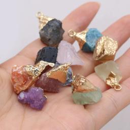 Pedra natural pingente semi-pedras preciosas cristal bud pingente para fazer jóias diy colar pulseira brincos acessórios - Image 2
