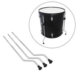 3 pçs metal piso tom tambor pernas titular pés de borracha ajustável tom tambor pé pernas antiferrugem antiderrapante percussão peças diy - Image 2