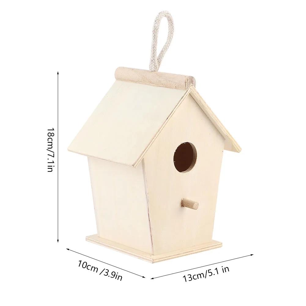 Pendurado Casa De Pássaro De Madeira, Criação De Gaiola, Caixa De Alimentação, Pingente Birdhouse, Jardim, Quintal, Varanda, Home Decor - Image 1