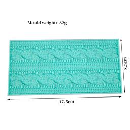 Molde de silicone para Artesanato Artesanal DIY, 3D Lace Mat, Camisola Padrão Texto, Fondant Bolo, Mousse e Sugarcraft, Decoração Home - Image 4