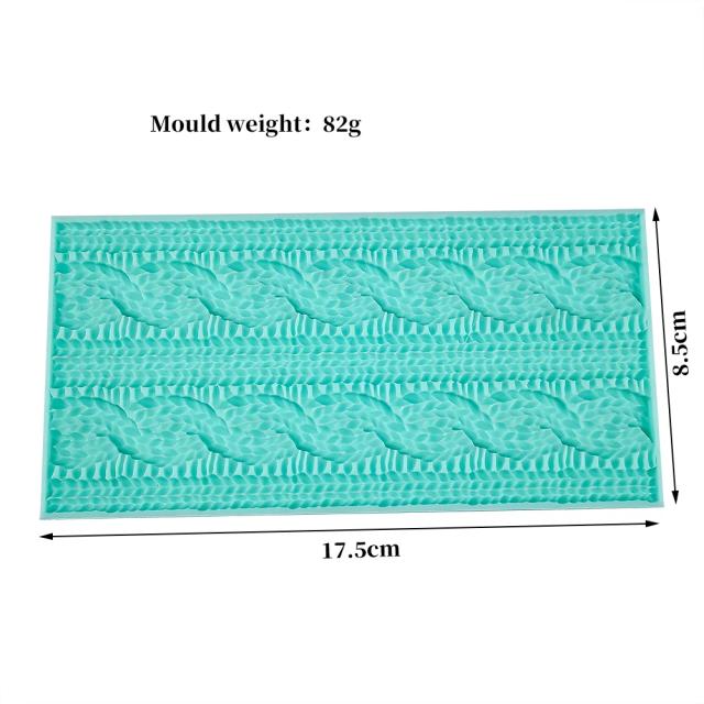 Molde de Silicone 3D para Artesanato DIY com Design de Renda para Fondant, Bolos e Decoração de Sugarcraft