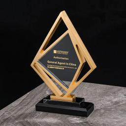 Personalizado Personalizado Metal Geométrico Forma Base De Cristal Troféu, Galvanoplastia Prêmio De Ouro, Lembrança Do Evento, Decoração De Casa - Image 2