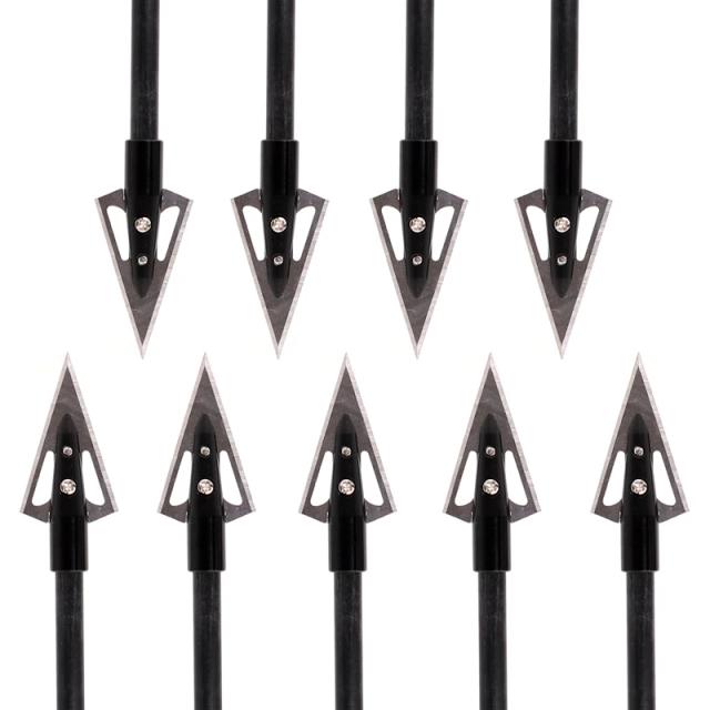 Caça Eficiente: Conjunto de 5/10/20 Broadheads Afiadas para Setas de Arco Flecha