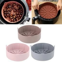 Fritadeira de ar acessórios não vara silicone assadeira bandeja de cozimento do bolo pan para airfryer acessórios não vara silicone - Image 1