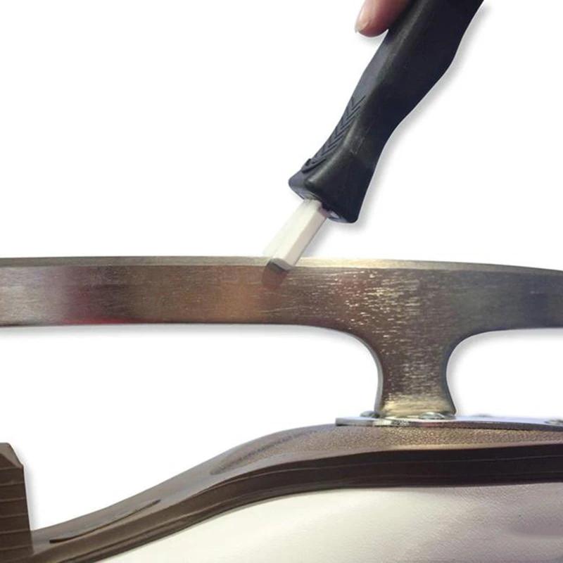 Afiador de skate gelo pedra amolar handheld afiar hóquei patinação afiar lâmina bordas haste cerâmica para patins figura - Image 1
