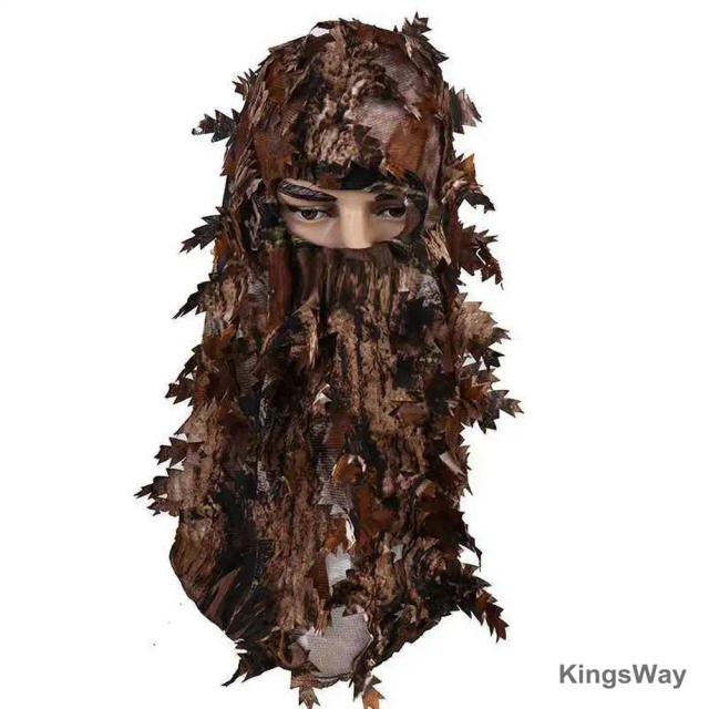 Chapéu e Máscara Facial Camuflada em 3D Leopardo para Caça e Camping - Acessórios Táticos Essenciais