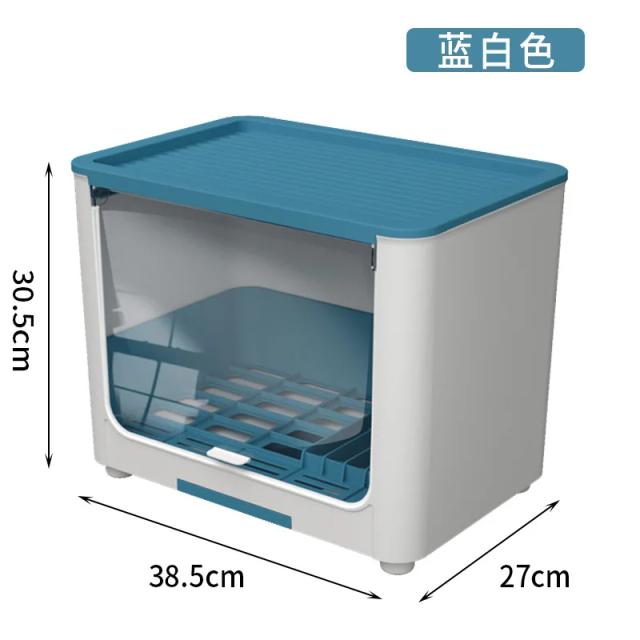 Organizador Multifuncional para Cozinha: Rack de Drenagem com Capa para Pratos, Pauzinhos e Louças em Prateleiras de Armazenamento