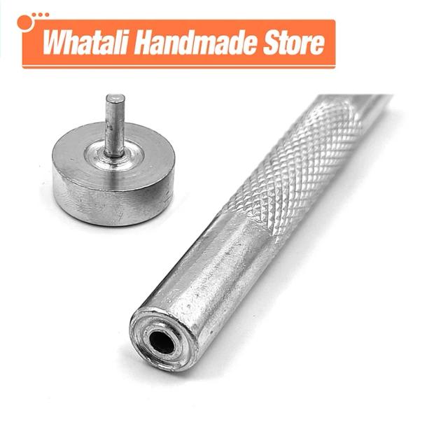 Conjunto de 50 Ilhós de Metal 6mm com Arruelas e Ferramenta para DIY em Roupas, Sapatos e Acessórios de Couro
