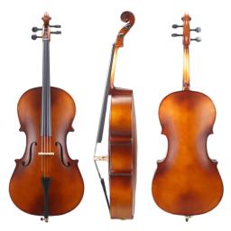 Lommi orquestra escola violoncelo 4/4 3/4 1/2 1/4 1/8 estudante cello maple brazilwood arco rosin bolsa de transporte + caso instrumentos da corda - Image 2
