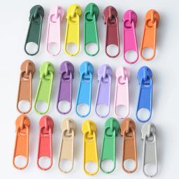 Controle deslizantes com zíper 3 #, cabeça de zíper de metal com 10/30/100 peças para bolsas de roupas, acessórios para costura de alfaiate - Image 1