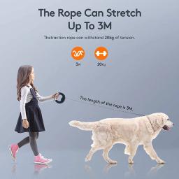 Benpaw coleira de cão retrátil durável, guia para cães, recarregável com usb, antiderrapante, ergonômica, luz vestível, sem as mãos, coleira de chumbo - Image 3