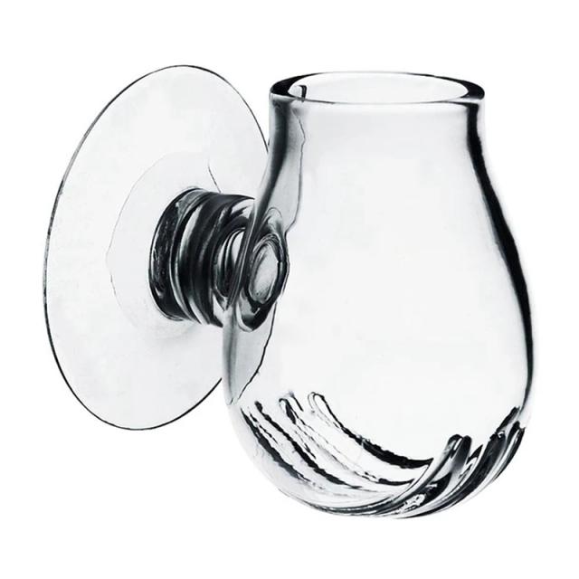 Alimentador de Peixes de Aquário em Vidro Transparente com Copo para Ovos de Artemia e Vermes Vermelhos