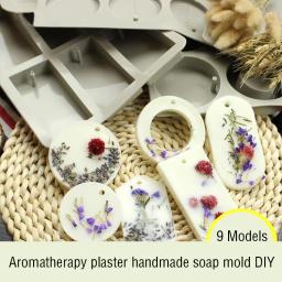 Diy silicone soja velas aroma cera comprimidos molde artesanal flores secas aroma comprimidos de cera 6 furos molde de silicone para fazer sabão - Image 1