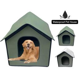 Impermeável dobrável Pet House, Canil intempéries do cão, Cat Shelter for Pet, Indoor Outdoor Sleeping - Image 1