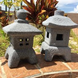 Produtos de decoração pátio japonês cerâmica imitação pedra lâmpada ornamentos imitação mármore vermelho argila japonês jardim lanterna - Image 3