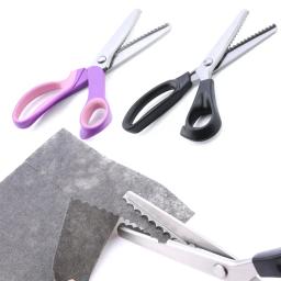Tesoura de costura manual de aço inoxidável preto do alfaiate tesouras de artesanato têxtil ondulado borda que faz a ferramenta - Image 3