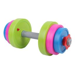 1 conjunto de levantamento de peso halteres diversão ajustável colorido conjunto de treino ou crianças ginásio exercício-preencher com areia de praia ou água - Image 2