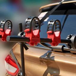 Quadro de ferro carro rack de bicicleta titular suv veículo tronco montar bicicleta ciclismo suporte de armazenamento transportadora para 2 bicicleta instalar traseira do carro - Image 5