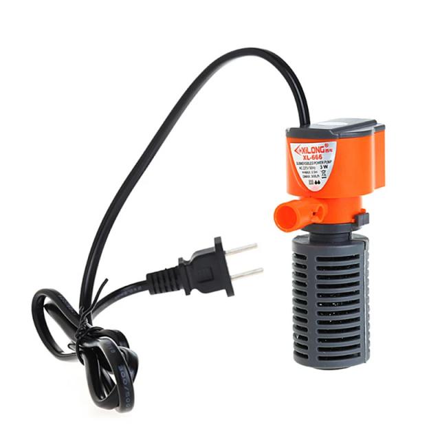 Filtro Submersível 3 em 1 para Aquário: Bomba Silenciosa de Oxigênio com Esponja e Spray para Tanques de Peixes 3/5W