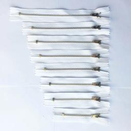 Metal Zipper Ziper para Jeans, costura, bolsa, DIY, preto e branco, 10PCs, 3 #, 8 cm, 10 cm, 11 cm, 12 cm, 13 cm, 14 cm, 15 cm, 18 cm - Image 3