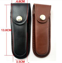 Estilo de caça Folding Pocket Knife Bainha, facas do exército suíço, coldre de couro, ferramentas portáteis, saco de lâmina fixa, bolsa - Image 5