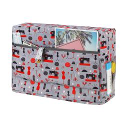 Máquina de costura poeira capa com bolsos para agulhas máquina de costura acessórios saco de armazenamento doméstico para mulher - Image 4