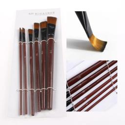 Conjunto de escovas de guache com 6 peças, de nylon e acrílico, para materiais artísticos, conjunto de aquarela - Image 5
