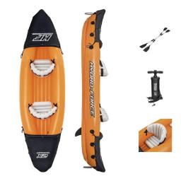 WolFAce Inflável Caiaque Pesca Barco Portátil Esporte Aquático com Paddle Bomba e Saco para 2 Pessoas Laranja 2023 Novo 331x88cm - Image 1