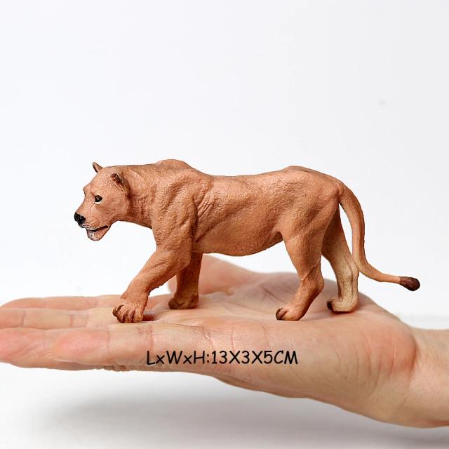Figuras Educacionais Realistas de Animais Selvagens: Smilodon, Tigre Dentado e Leão de Montanha como Decorativos para Cupcakes e Presentes na Floresta